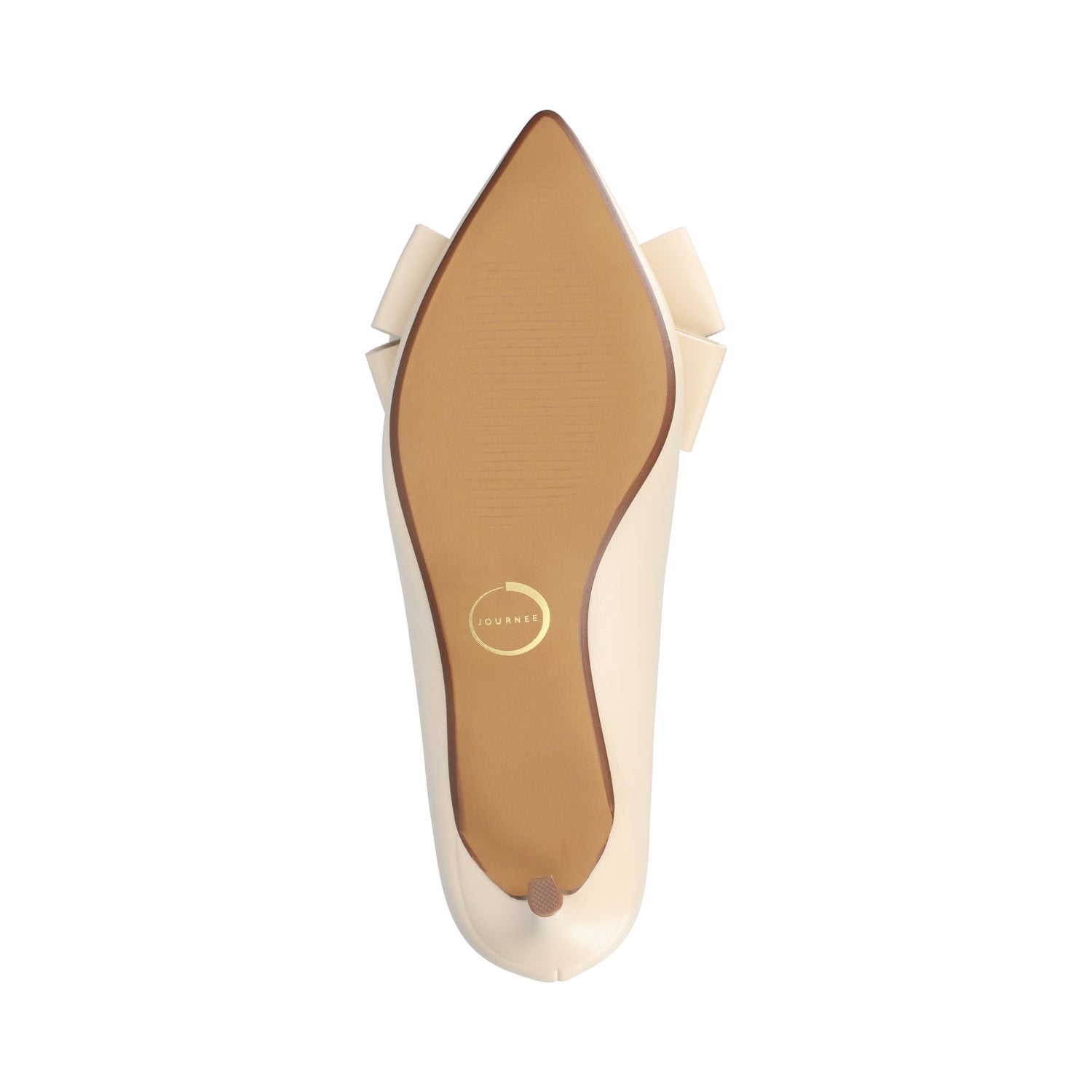 CRYSTOL STILETTO PUMP HEELS IN VEGAN LEATHER - Bone PU