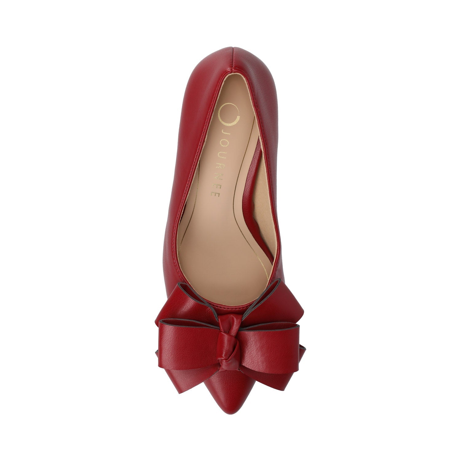 CRYSTOL STILETTO PUMP HEELS IN VEGAN LEATHER - Cranberry