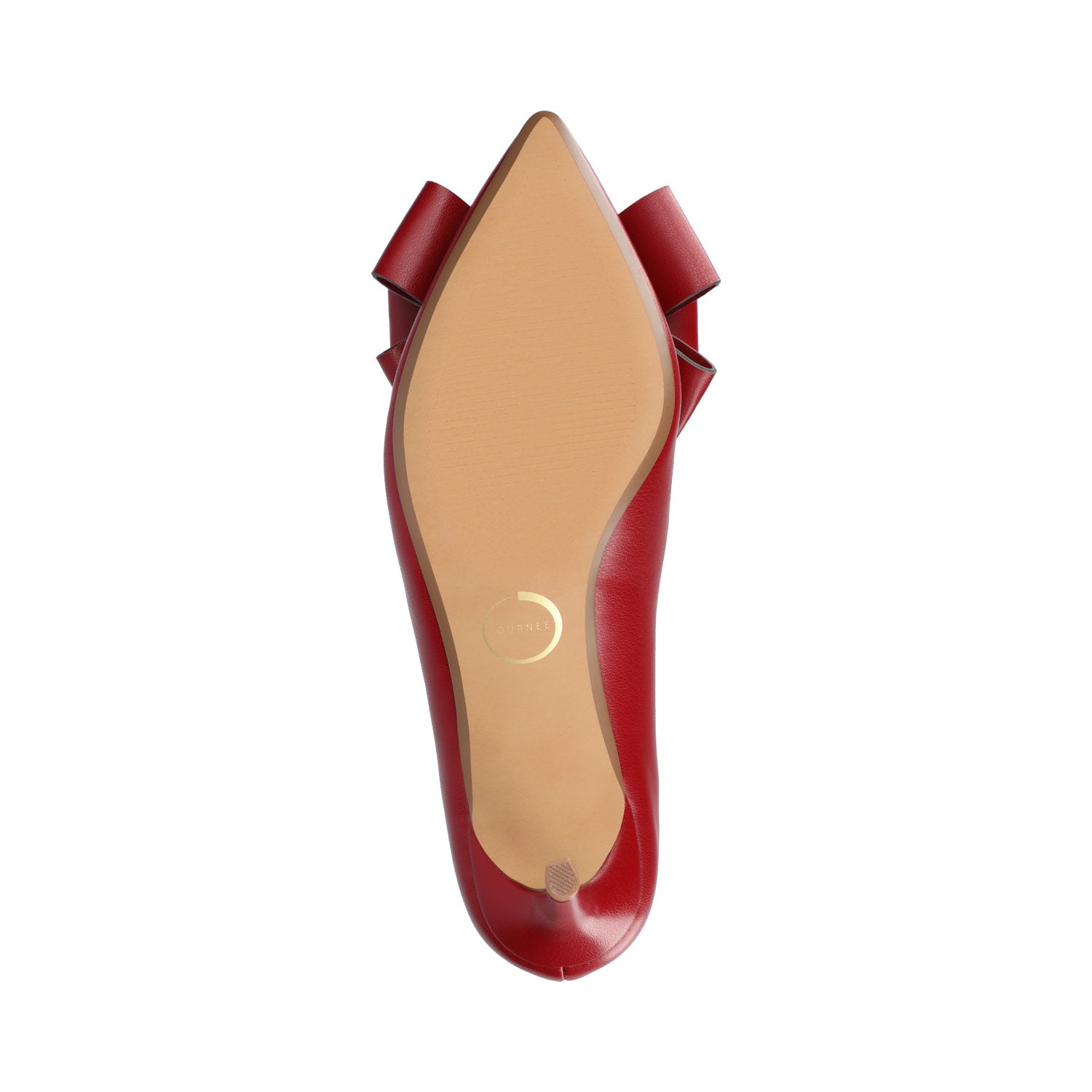 CRYSTOL STILETTO PUMP HEELS IN VEGAN LEATHER - Cranberry