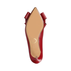 CRYSTOL STILETTO PUMP HEELS IN VEGAN LEATHER - Cranberry