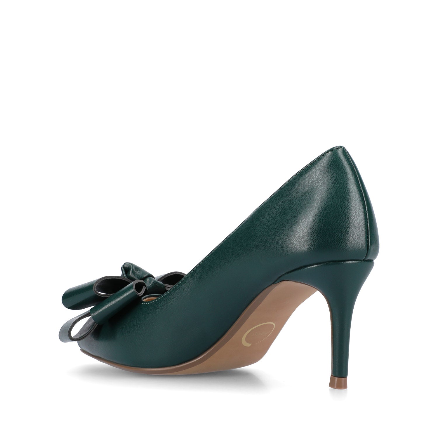 CRYSTOL STILETTO PUMP HEELS IN VEGAN LEATHER - Pine