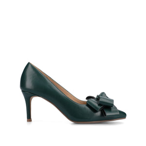 CRYSTOL STILETTO PUMP HEELS IN VEGAN LEATHER IN WIDE