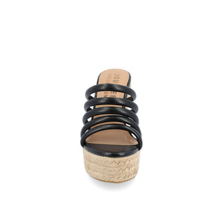 CYNTHIE ESPADRILLE SANDALS IN FAUX LEATHER