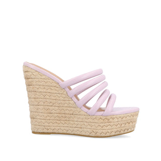 CYNTHIE ESPADRILLE SANDALS IN FAUX LEATHER