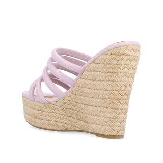 CYNTHIE ESPADRILLE SANDALS IN FAUX LEATHER