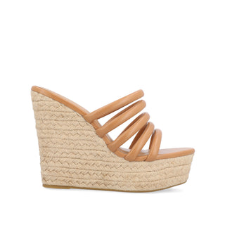 CYNTHIE ESPADRILLE SANDALS IN FAUX LEATHER