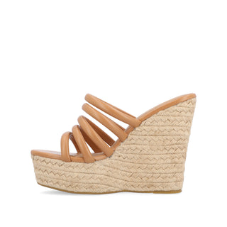 CYNTHIE ESPADRILLE SANDALS IN FAUX LEATHER