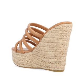 CYNTHIE ESPADRILLE SANDALS IN FAUX LEATHER