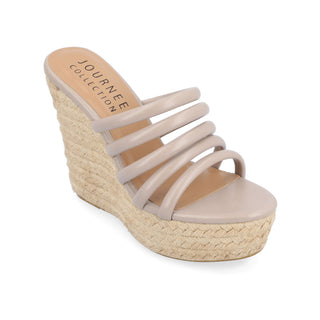 CYNTHIE ESPADRILLE SANDALS IN FAUX LEATHER