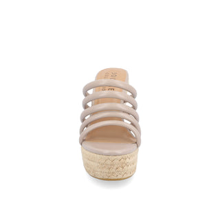 CYNTHIE ESPADRILLE SANDALS IN FAUX LEATHER