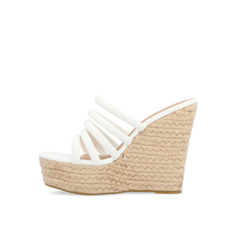 CYNTHIE ESPADRILLE SANDALS IN FAUX LEATHER