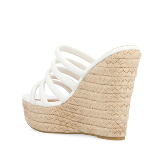 CYNTHIE ESPADRILLE SANDALS IN FAUX LEATHER