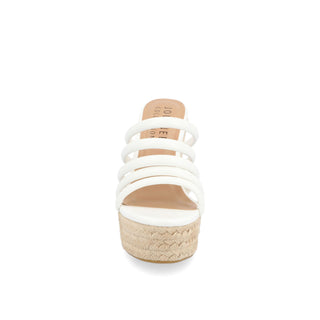 CYNTHIE ESPADRILLE SANDALS IN FAUX LEATHER