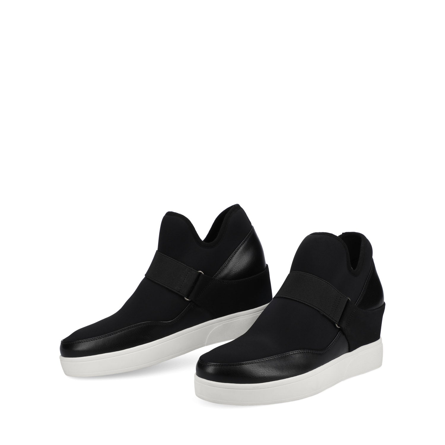 DAMARI HIGH TOP WEDGE SNEAKER - Black