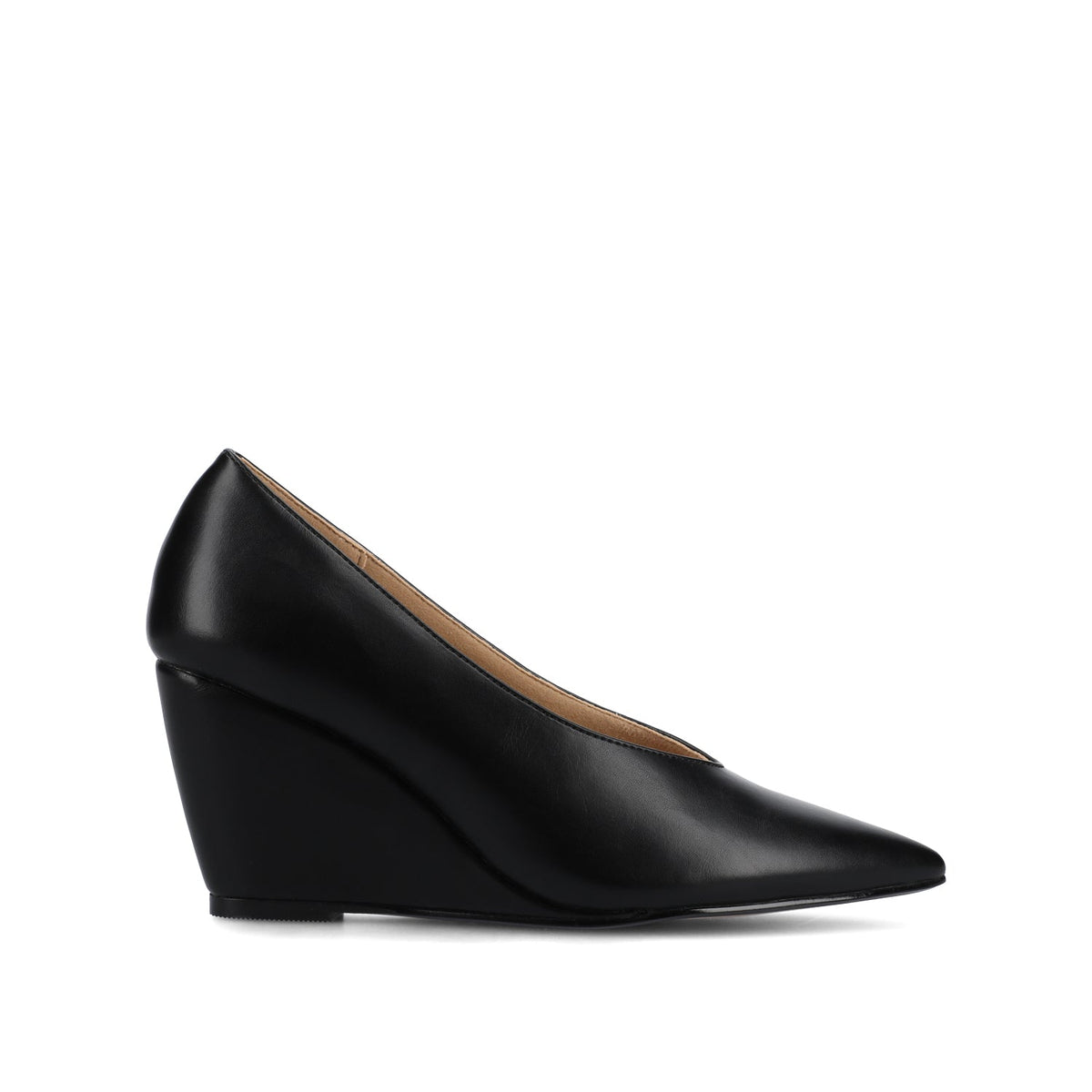 Journee Women's Danika DRESS Wedges, Black 7.5