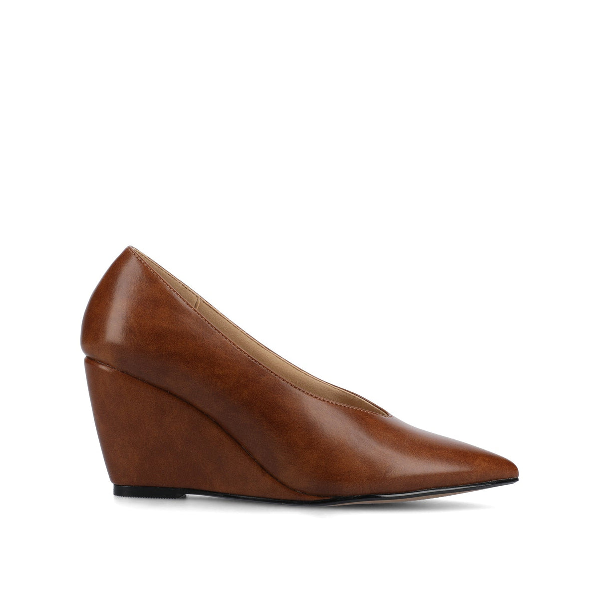 Journee Women's Danika Dress Wedges, Cognac 7