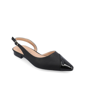 DAPHNNE BALLET FLATS IN TWEED FABRIC - Black