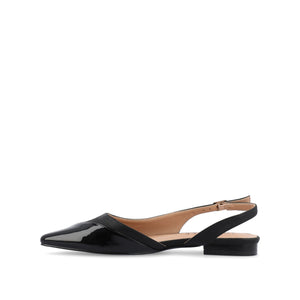 DAPHNNE BALLET FLATS IN TWEED FABRIC IN WIDE - Black