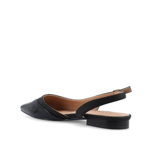 DAPHNNE BALLET FLATS IN TWEED FABRIC IN WIDE - Black