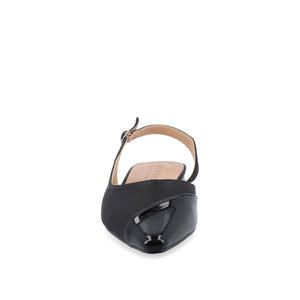 DAPHNNE BALLET FLATS IN TWEED FABRIC IN WIDE - Black