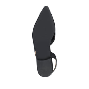 DAPHNNE BALLET FLATS IN TWEED FABRIC IN WIDE - Black