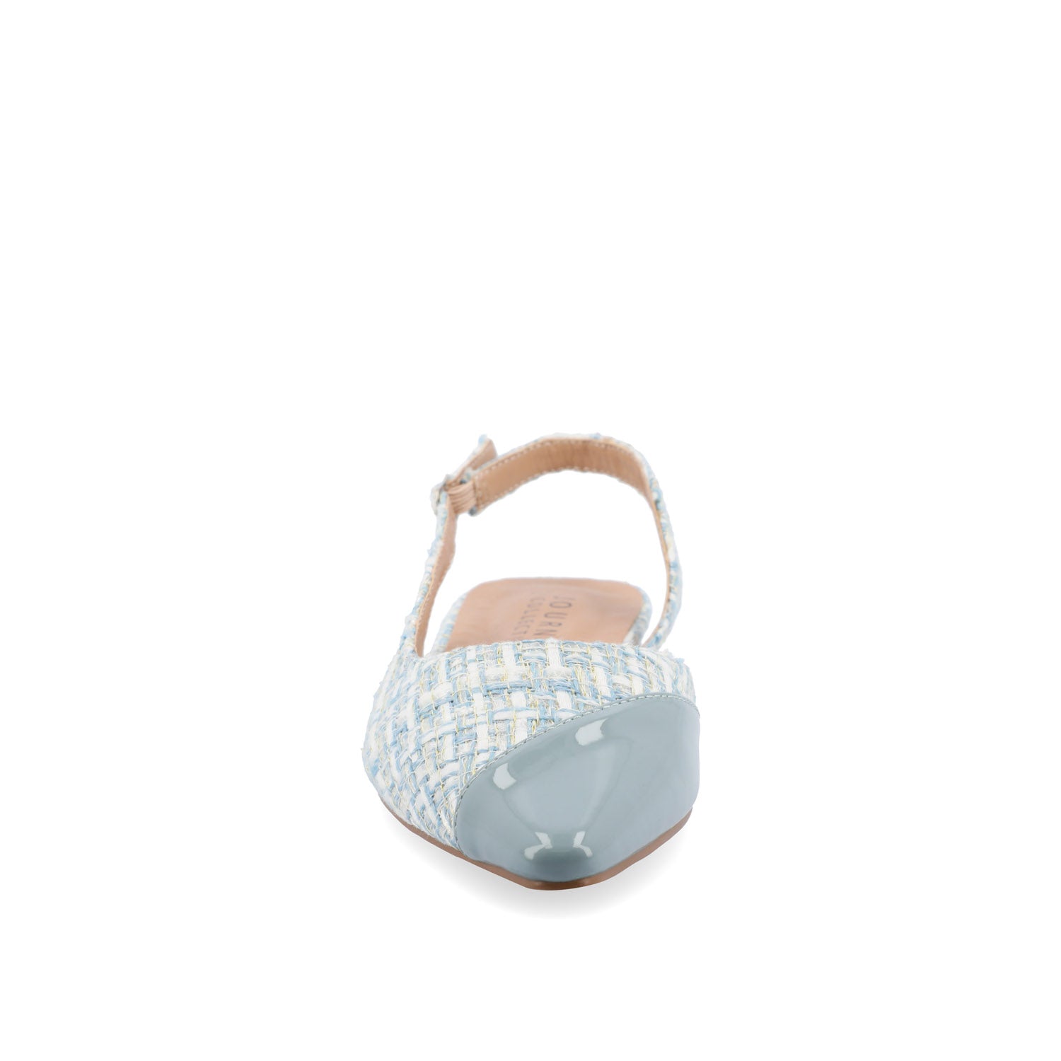 DAPHNNE BALLET FLATS IN TWEED FABRIC - Blue Tweed