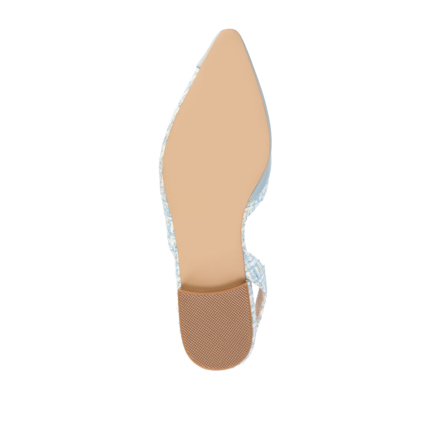 DAPHNNE BALLET FLATS IN TWEED FABRIC - Blue Tweed