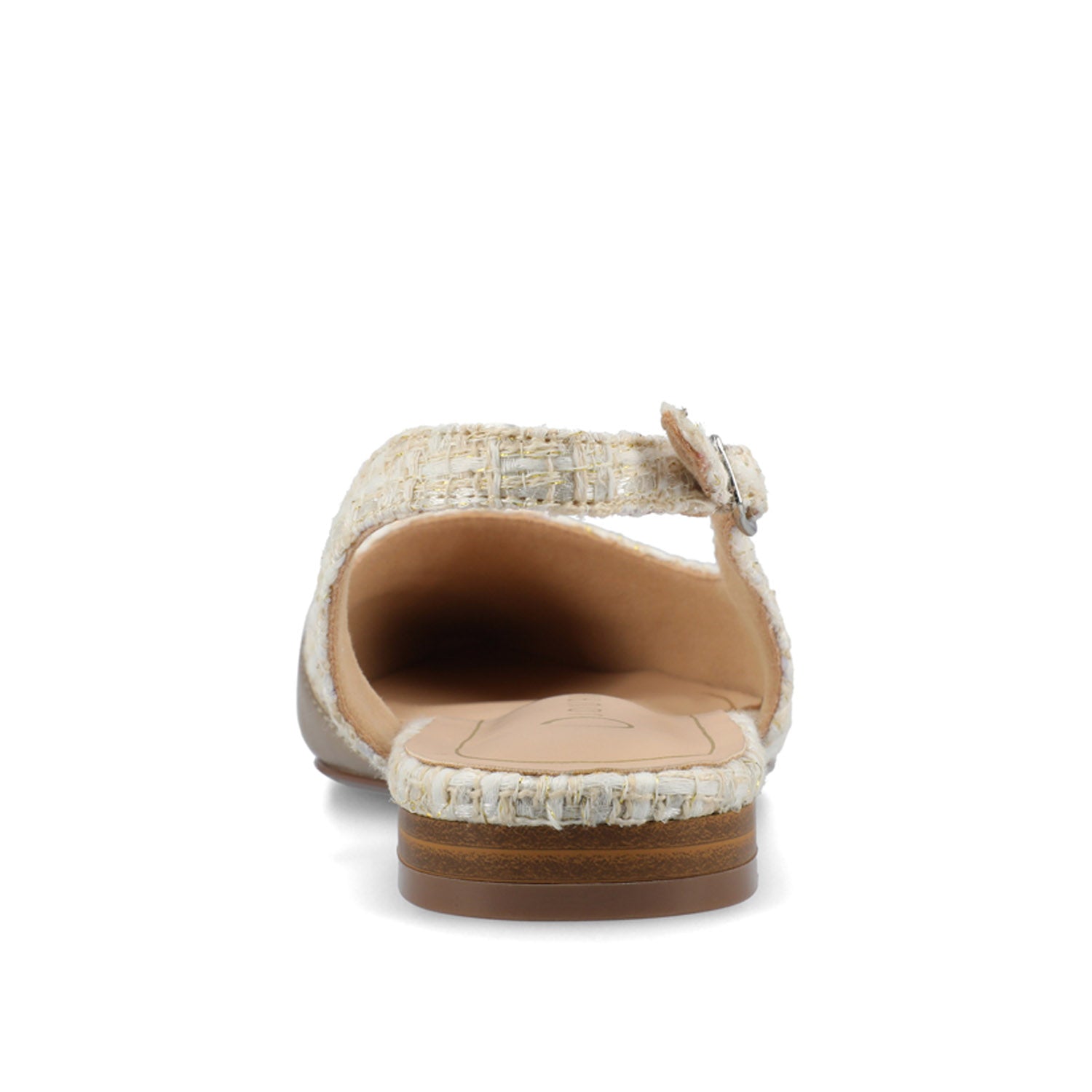 DAPHNNE BALLET FLATS IN TWEED FABRIC - Champagne