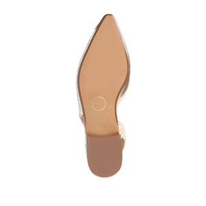 DAPHNNE BALLET FLATS IN TWEED FABRIC - Champagne