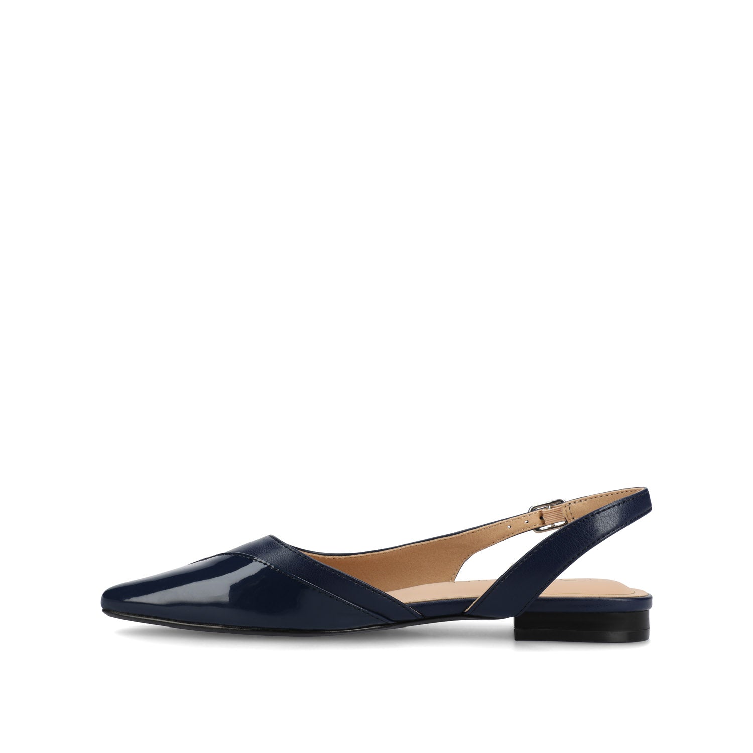 DAPHNNE BALLET FLATS IN TWEED FABRIC - Navy Nubuck