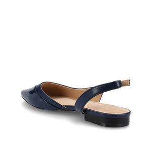 DAPHNNE BALLET FLATS IN TWEED FABRIC - Navy Nubuck