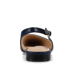 DAPHNNE BALLET FLATS IN TWEED FABRIC - Navy Nubuck