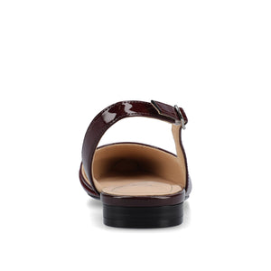 DAPHNNE BALLET FLATS IN TWEED FABRIC STATEMENT - Oxblood Nubuck