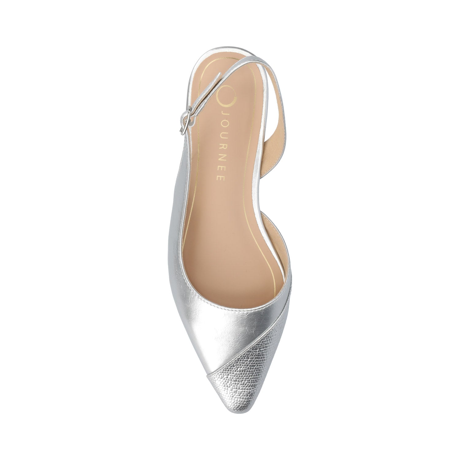 DAPHNNE BALLET FLATS IN TWEED FABRIC STATEMENT IN WIDE - Silver