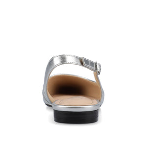 DAPHNNE BALLET FLATS IN TWEED FABRIC STATEMENT - Silver