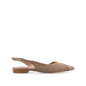 DAPHNNE BALLET FLATS IN TWEED FABRIC - Taupe