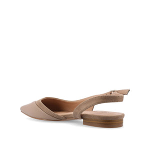 DAPHNNE BALLET FLATS IN TWEED FABRIC - Taupe