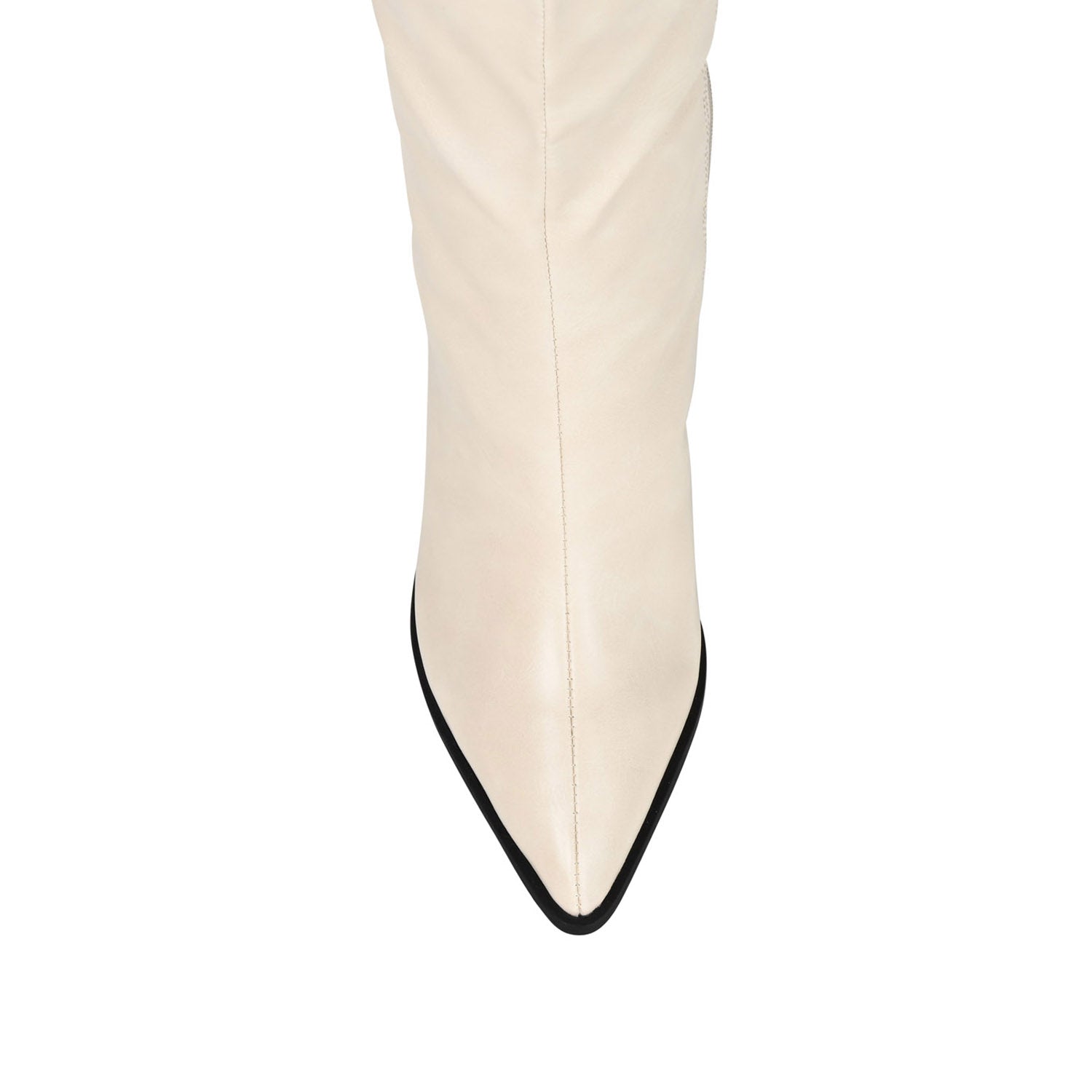 DARIA COWGIRL BOOTS IN WIDE WIDTH - Bone PU