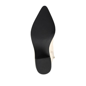 DARIA COWGIRL BOOTS IN WIDE WIDTH & X-WIDE CALF - Bone PU