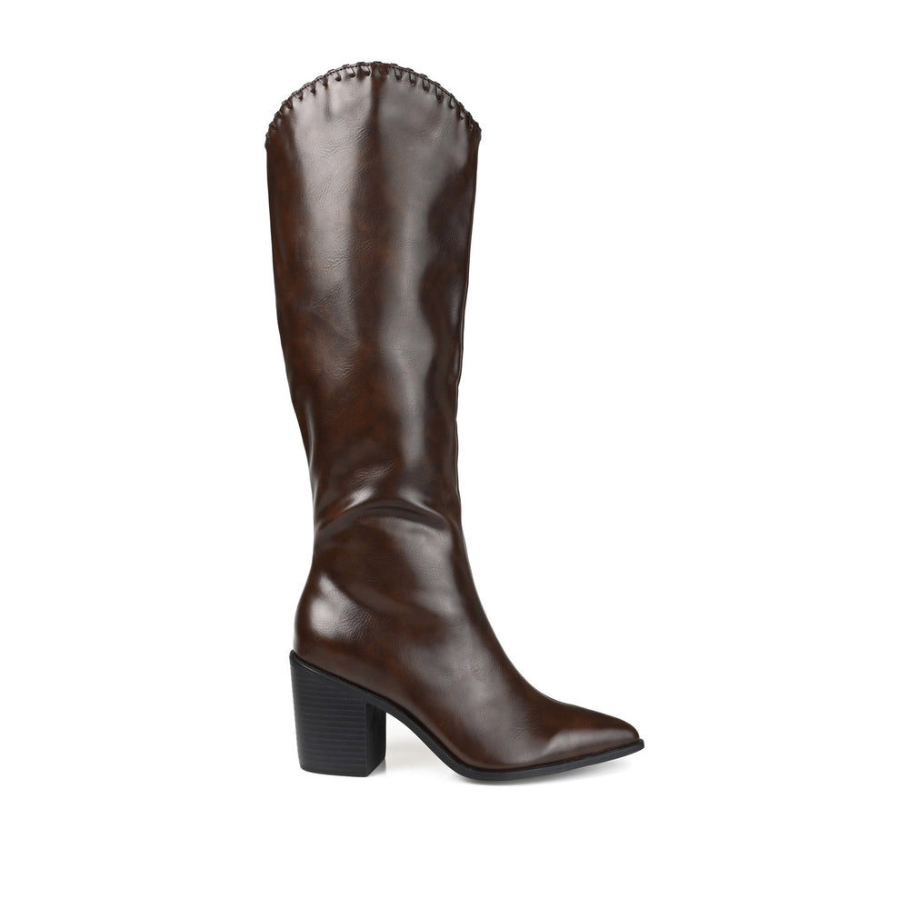 DARIA COWGIRL BOOTS IN FAUX LEATHER