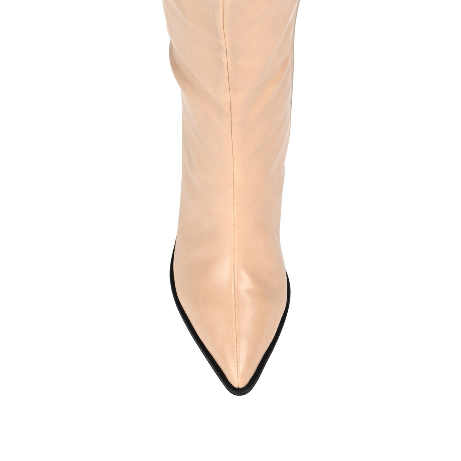 DARIA COWGIRL BOOTS IN VEGAN LEATHER - Tan PU