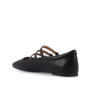 DARLIN BALLET FLATS IN VEGAN LEATHER - Black PU