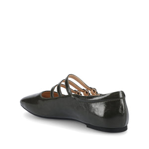 DARLIN BALLET FLATS IN STATEMENT - Crinkle Olive