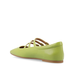 DARLIN BALLET FLATS IN VEGAN LEATHER - Green PU