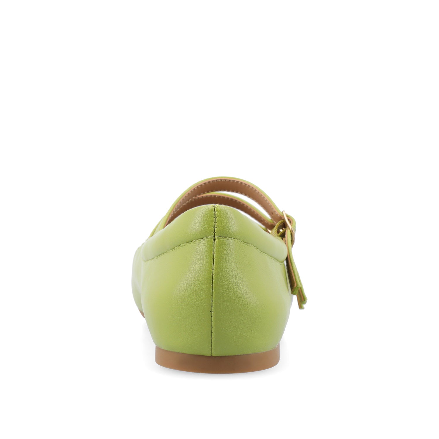 DARLIN VEGAN LEATHER FLATS IN WIDE - Green