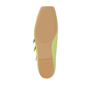 DARLIN BALLET FLATS IN VEGAN LEATHER - Green PU