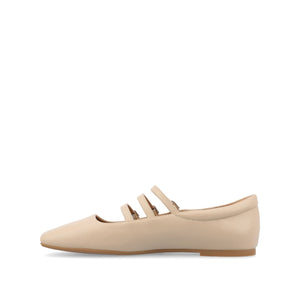 DARLIN BALLET FLATS IN VEGAN LEATHER - Nude PU