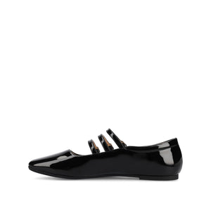 DARLIN STATEMENT FLATS IN WIDE - Black Patent