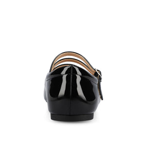 DARLIN STATEMENT FLATS IN WIDE - Black Patent