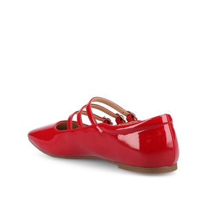DARLIN STATEMENT FLATS IN WIDE - Red Patent